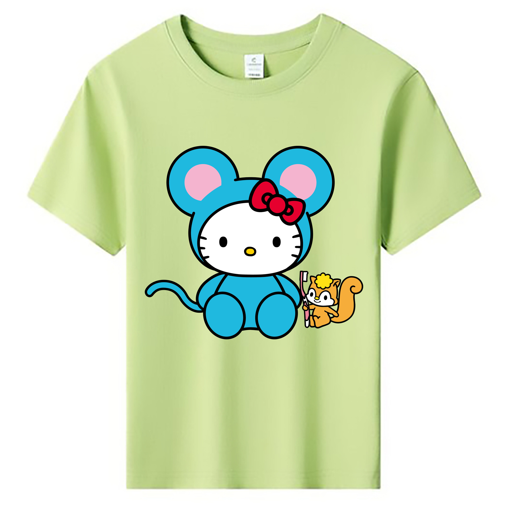 （画像用） Hello Kitty ハローキティ 綿100％キッズTシャツ（フロントプリント）